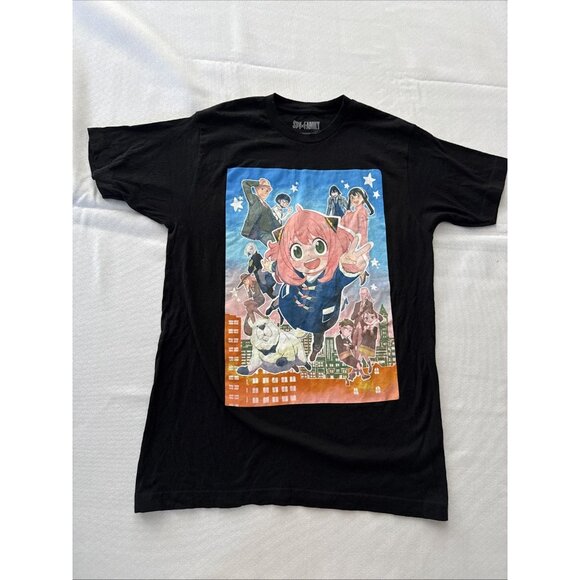 Spy x Family Anime Black Graphic Tee Adult Size Large Crunchyroll Dog T-Shirt - Picture 1 of 4